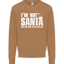 Christmas You Can Sit on My Lap Funny Mens Sweatshirt Jumper Caramel Latte