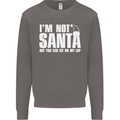 Christmas You Can Sit on My Lap Funny Mens Sweatshirt Jumper Charcoal