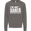 Christmas You Can Sit on My Lap Funny Mens Sweatshirt Jumper Charcoal