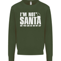 Christmas You Can Sit on My Lap Funny Mens Sweatshirt Jumper Forest Green
