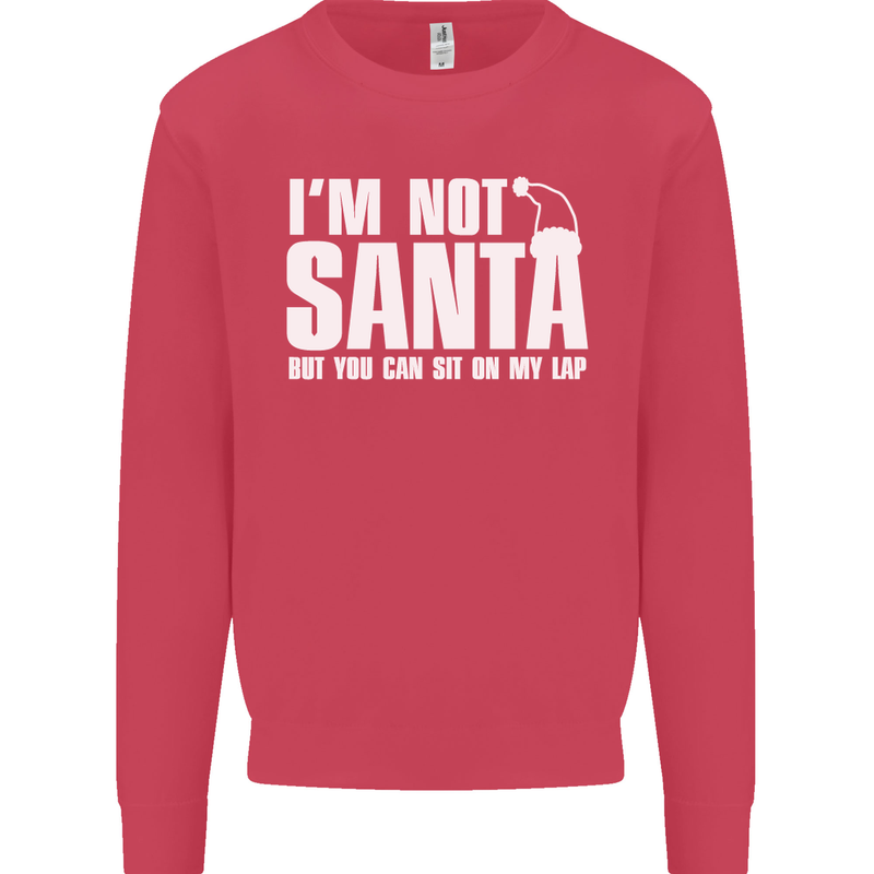 Christmas You Can Sit on My Lap Funny Mens Sweatshirt Jumper Heliconia