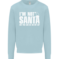 Christmas You Can Sit on My Lap Funny Mens Sweatshirt Jumper Light Blue