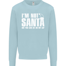 Christmas You Can Sit on My Lap Funny Mens Sweatshirt Jumper Light Blue