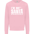 Christmas You Can Sit on My Lap Funny Mens Sweatshirt Jumper Light Pink