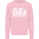 Christmas You Can Sit on My Lap Funny Mens Sweatshirt Jumper Light Pink