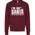 Christmas You Can Sit on My Lap Funny Mens Sweatshirt Jumper Maroon