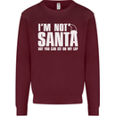 Christmas You Can Sit on My Lap Funny Mens Sweatshirt Jumper Maroon