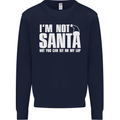 Christmas You Can Sit on My Lap Funny Mens Sweatshirt Jumper Navy Blue