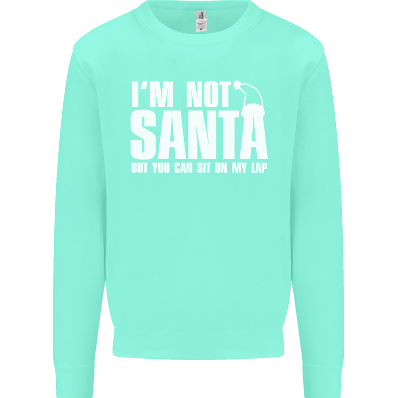 Christmas You Can Sit on My Lap Funny Mens Sweatshirt Jumper Peppermint