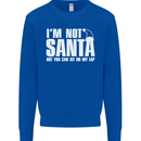 Christmas You Can Sit on My Lap Funny Mens Sweatshirt Jumper Royal Blue