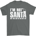 Christmas You Can Sit on My Lap Funny Mens T-Shirt Cotton Gildan Charcoal