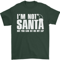 Christmas You Can Sit on My Lap Funny Mens T-Shirt Cotton Gildan Forest Green