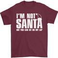Christmas You Can Sit on My Lap Funny Mens T-Shirt Cotton Gildan Maroon