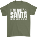 Christmas You Can Sit on My Lap Funny Mens T-Shirt Cotton Gildan Military Green