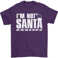 Christmas You Can Sit on My Lap Funny Mens T-Shirt Cotton Gildan Purple