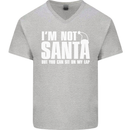 Christmas You Can Sit on My Lap Funny Mens V-Neck Cotton T-Shirt Sports Grey