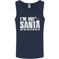 Christmas You Can Sit on My Lap Funny Mens Vest Tank Top Navy Blue