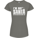 Christmas You Can Sit on My Lap Funny Womens Petite Cut T-Shirt Charcoal
