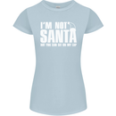 Christmas You Can Sit on My Lap Funny Womens Petite Cut T-Shirt Light Blue