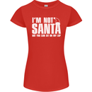 Christmas You Can Sit on My Lap Funny Womens Petite Cut T-Shirt Red