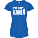 Christmas You Can Sit on My Lap Funny Womens Petite Cut T-Shirt Royal Blue