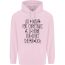 Christmas a Home for Every Shelter Dog Childrens Kids Hoodie Light Pink
