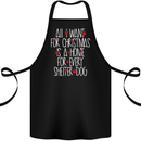Christmas a Home for Every Shelter Dog Cotton Apron 100% Organic Black