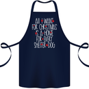 Christmas a Home for Every Shelter Dog Cotton Apron 100% Organic Navy Blue