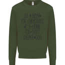 Christmas a Home for Every Shelter Dog Kids Sweatshirt Jumper Forest Green