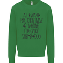 Christmas a Home for Every Shelter Dog Kids Sweatshirt Jumper Irish Green