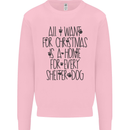 Christmas a Home for Every Shelter Dog Kids Sweatshirt Jumper Light Pink