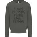 Christmas a Home for Every Shelter Dog Kids Sweatshirt Jumper Storm Grey