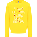 Christmas a Home for Every Shelter Dog Kids Sweatshirt Jumper Yellow