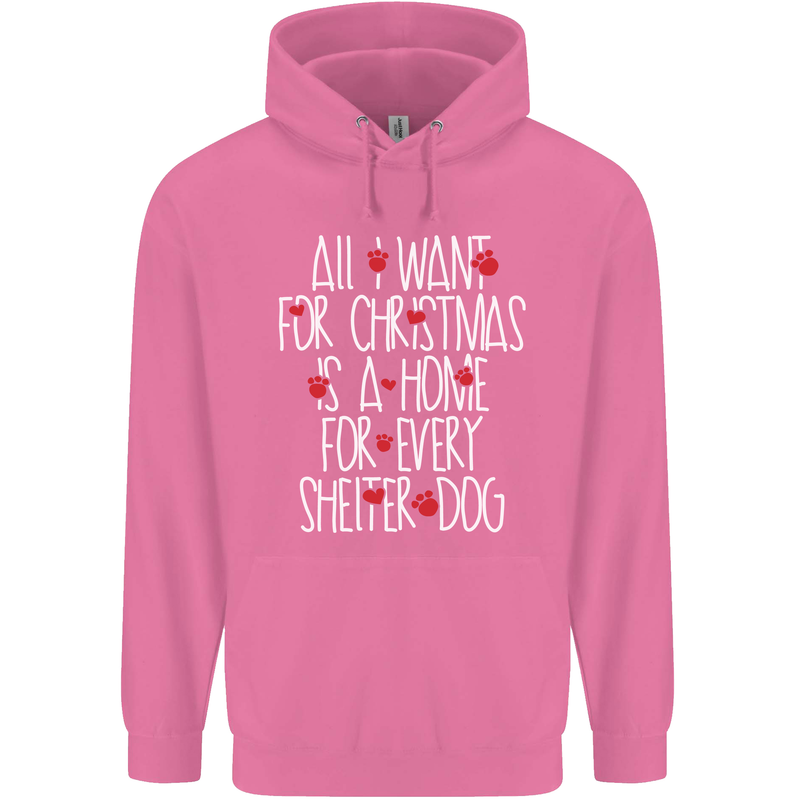 Christmas a Home for Every Shelter Dog Mens 80% Cotton Hoodie Azelea