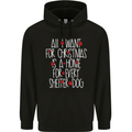 Christmas a Home for Every Shelter Dog Mens 80% Cotton Hoodie Black