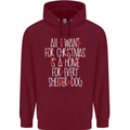Christmas a Home for Every Shelter Dog Mens 80% Cotton Hoodie Maroon