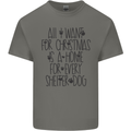 Christmas a Home for Every Shelter Dog Mens Cotton T-Shirt Tee Top Charcoal