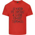 Christmas a Home for Every Shelter Dog Mens Cotton T-Shirt Tee Top Red