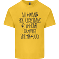 Christmas a Home for Every Shelter Dog Mens Cotton T-Shirt Tee Top Yellow