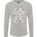 Christmas a Home for Every Shelter Dog Mens Long Sleeve T-Shirt Sports Grey