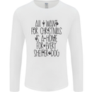 Christmas a Home for Every Shelter Dog Mens Long Sleeve T-Shirt White
