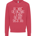 Christmas a Home for Every Shelter Dog Mens Sweatshirt Jumper Heliconia