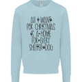 Christmas a Home for Every Shelter Dog Mens Sweatshirt Jumper Light Blue