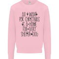 Christmas a Home for Every Shelter Dog Mens Sweatshirt Jumper Light Pink