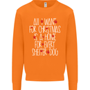 Christmas a Home for Every Shelter Dog Mens Sweatshirt Jumper Orange