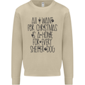 Christmas a Home for Every Shelter Dog Mens Sweatshirt Jumper Sand