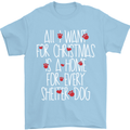 Christmas a Home for Every Shelter Dog Mens T-Shirt Cotton Gildan Light Blue