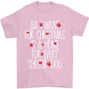 Christmas a Home for Every Shelter Dog Mens T-Shirt Cotton Gildan Light Pink