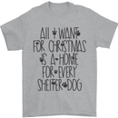 Christmas a Home for Every Shelter Dog Mens T-Shirt Cotton Gildan Sports Grey
