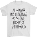 Christmas a Home for Every Shelter Dog Mens T-Shirt Cotton Gildan White